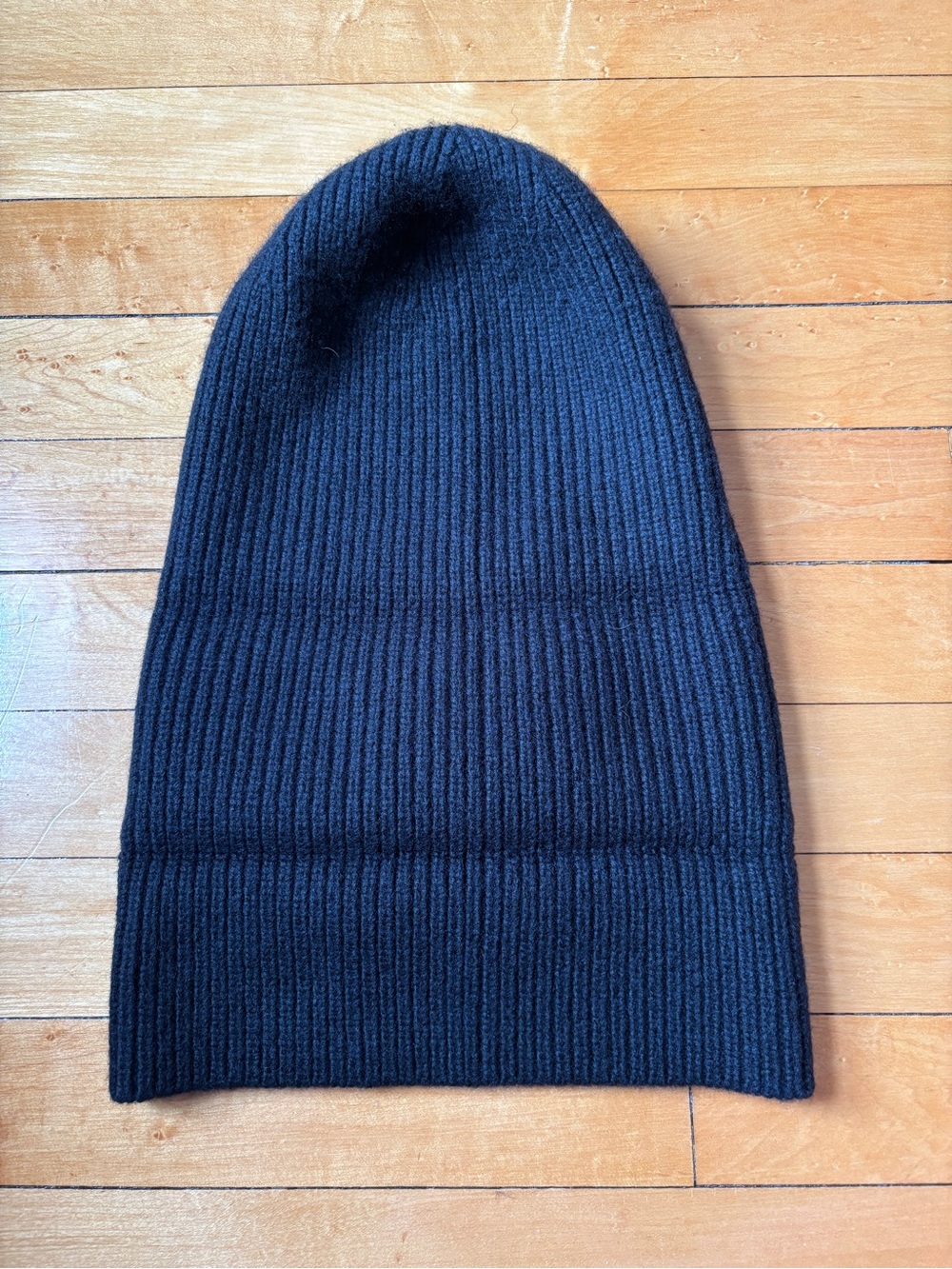 EUC Madewell Wool-Blend Ribbed Knit Black Beanie - Picture 9 of 14